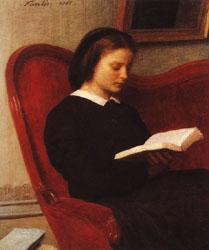 Henri Fantin-Latour The Reader(Marie Fantin-Latour,the Artist's Sister) oil painting image
